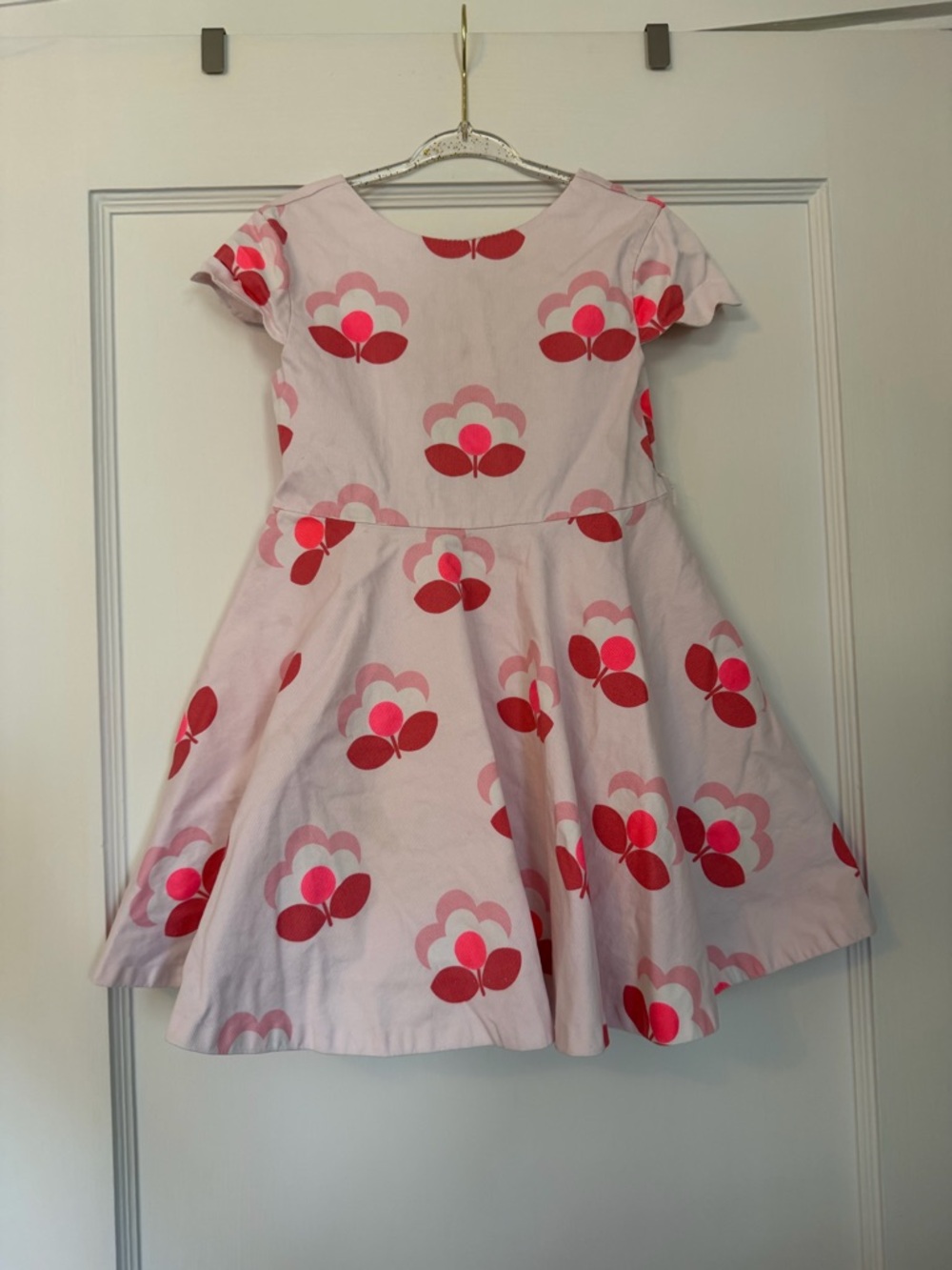 Jacadi Pink Floral Fit-and-Flare Dress